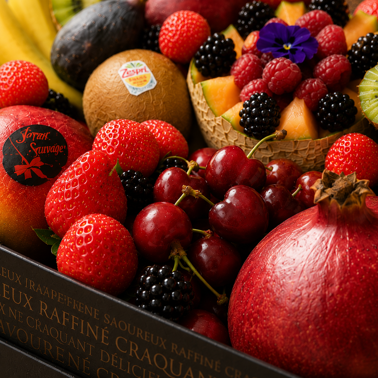 Corbeille de fruits festive
