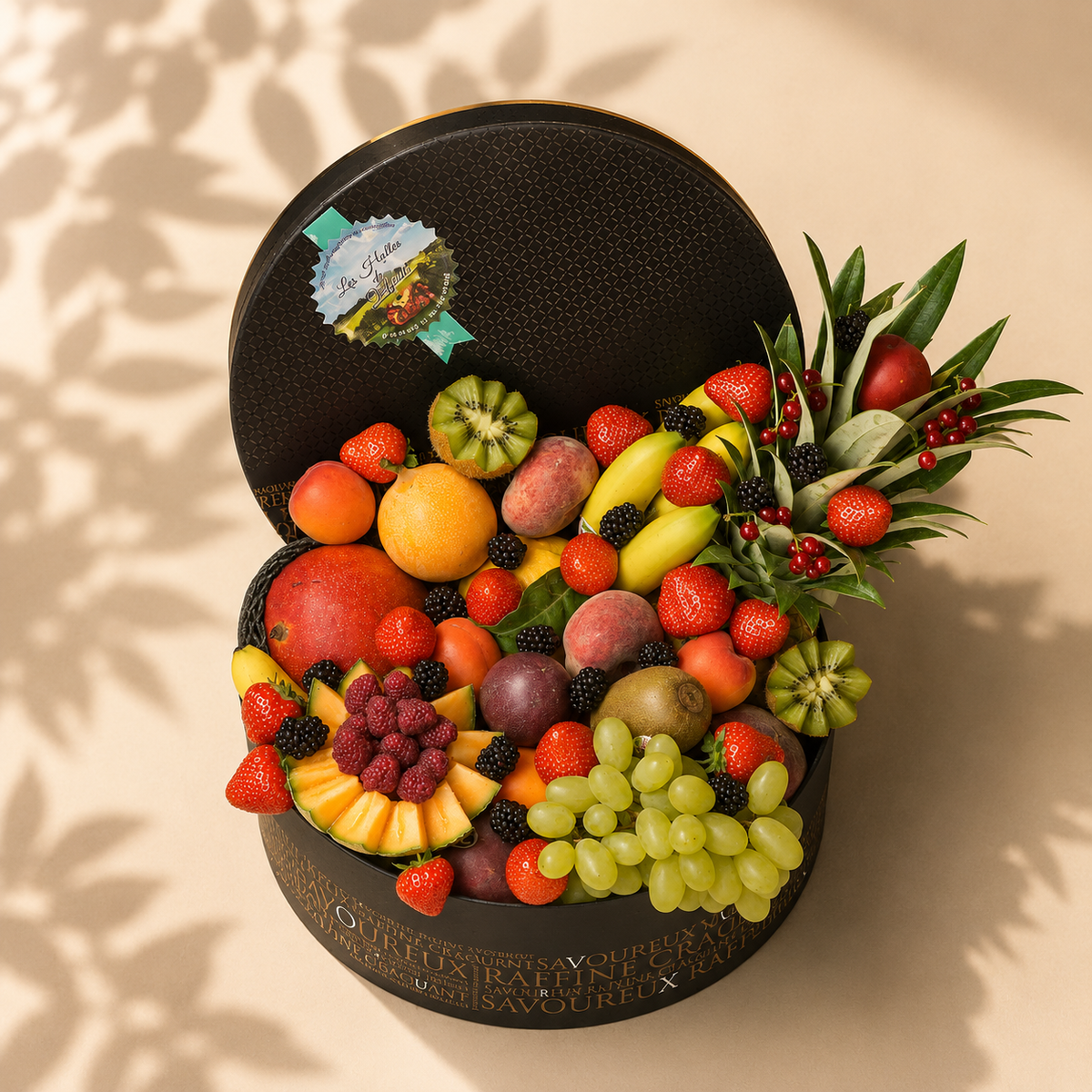 Corbeille de fruits festive