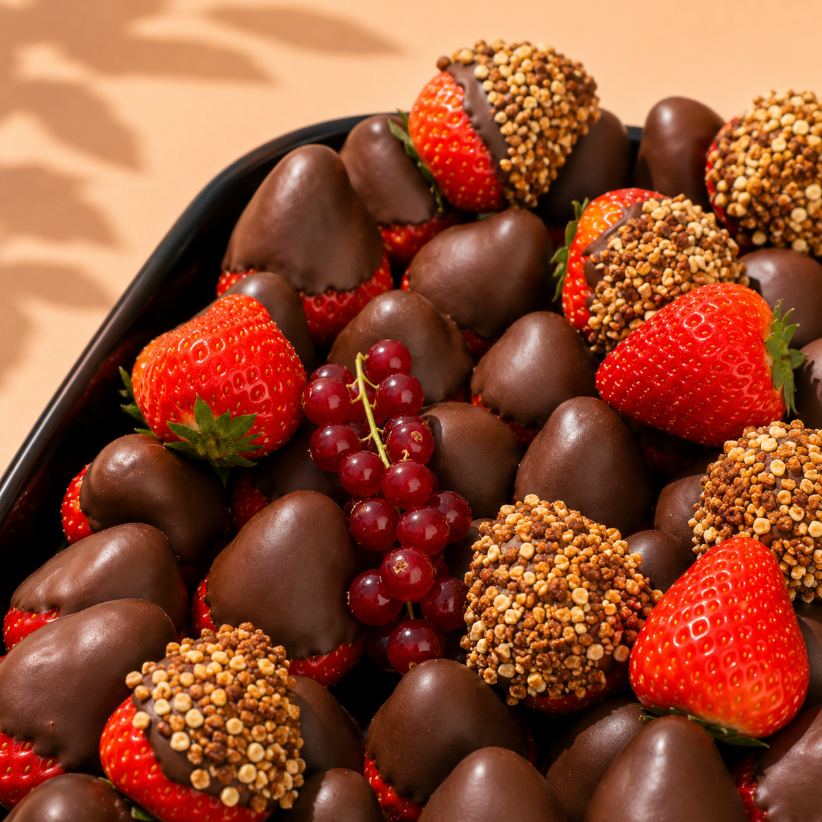 Plateau de fraise chocolat