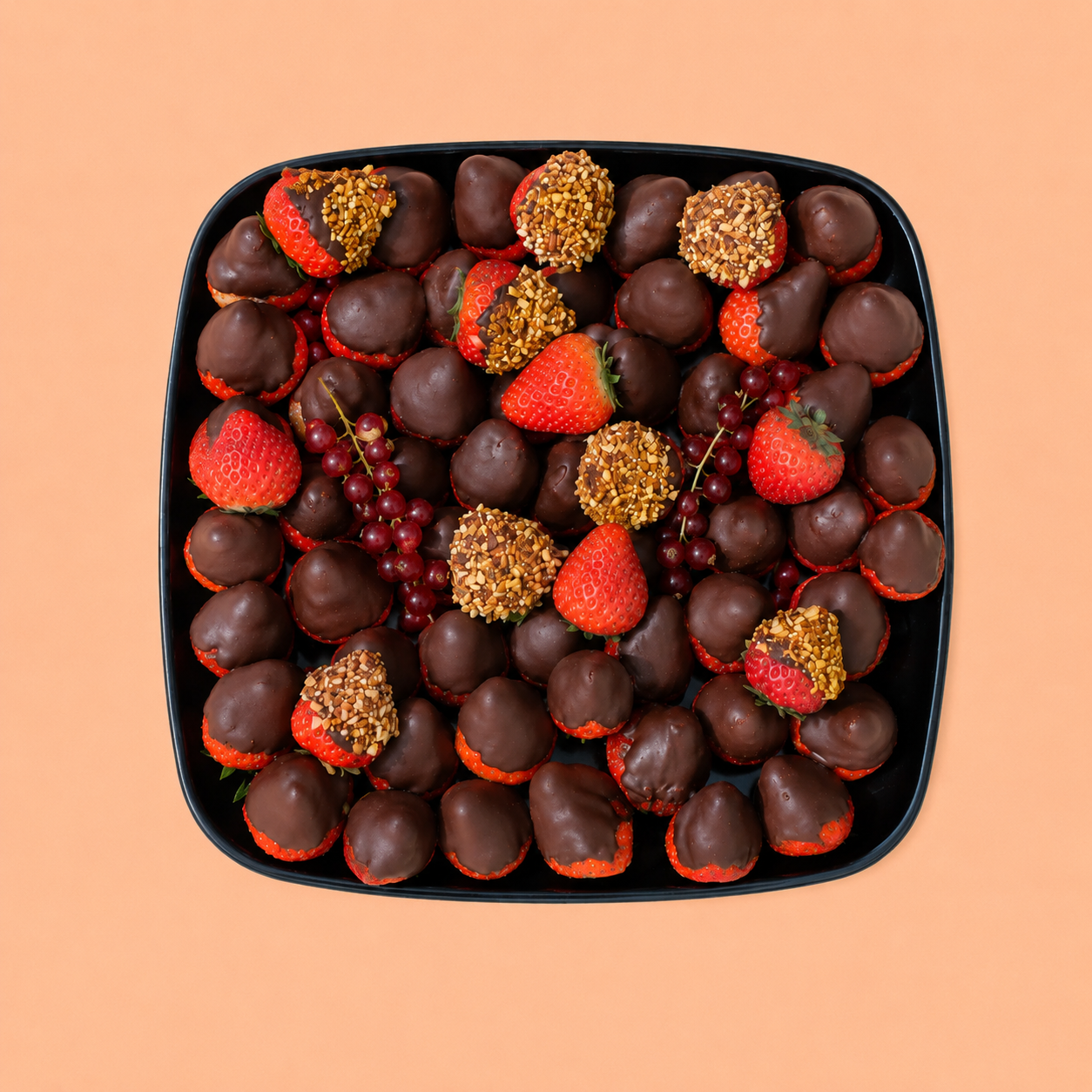 Plateau de fraise chocolat