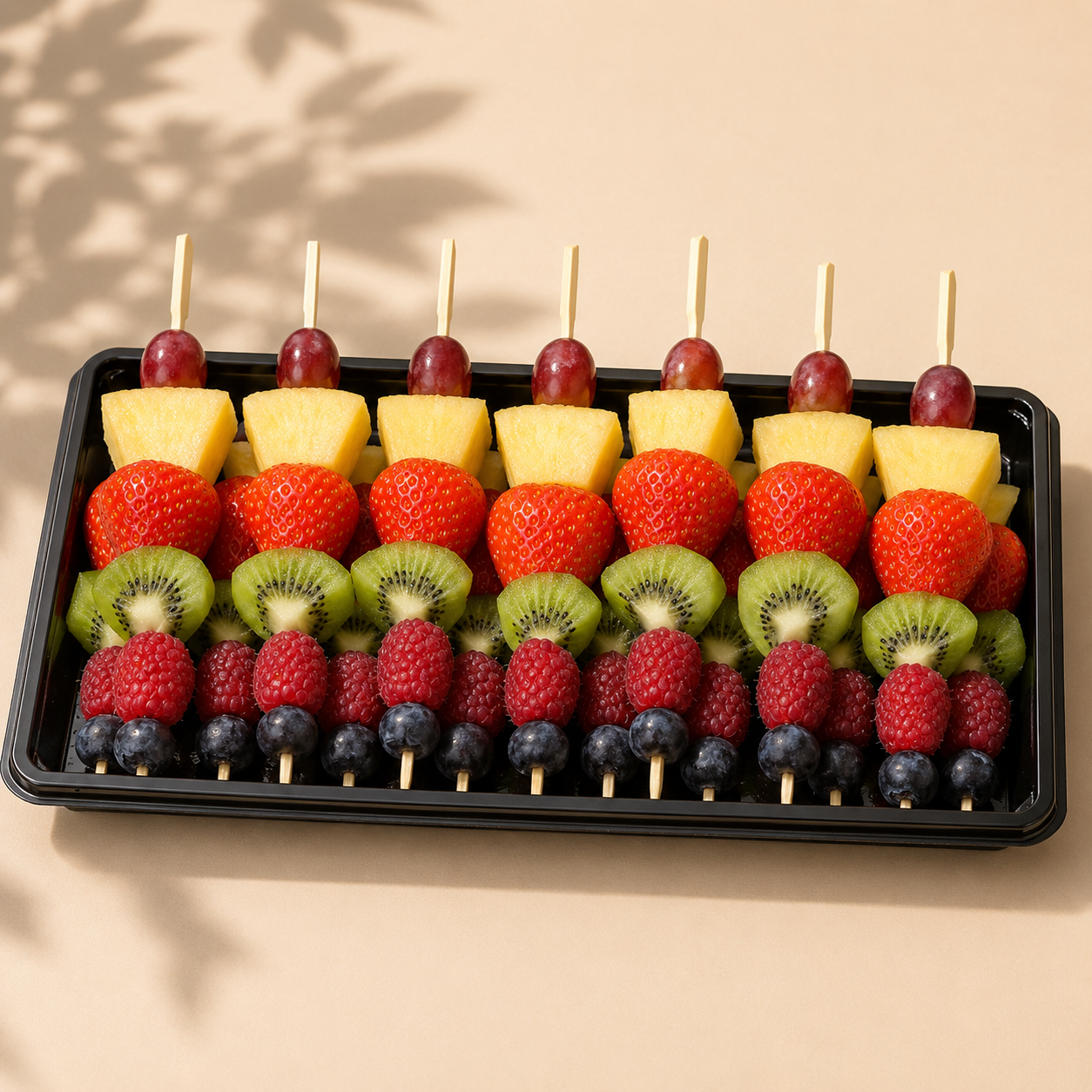 Brochettes de fruits exotiques