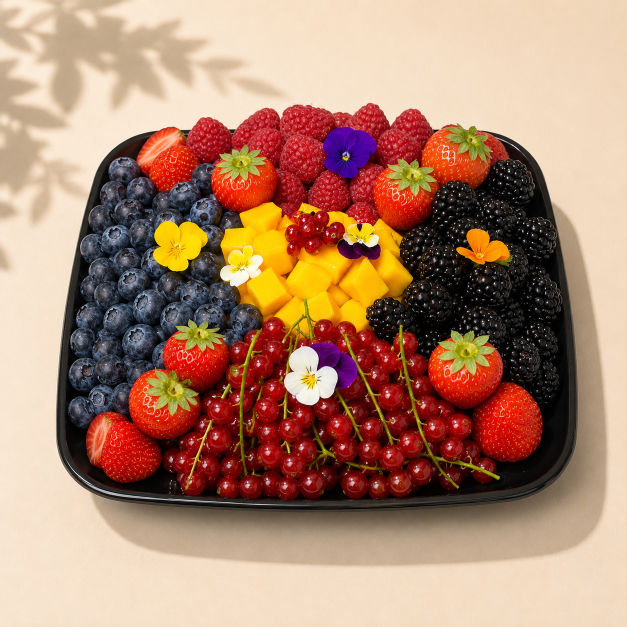 Plateau de fruits rouge
