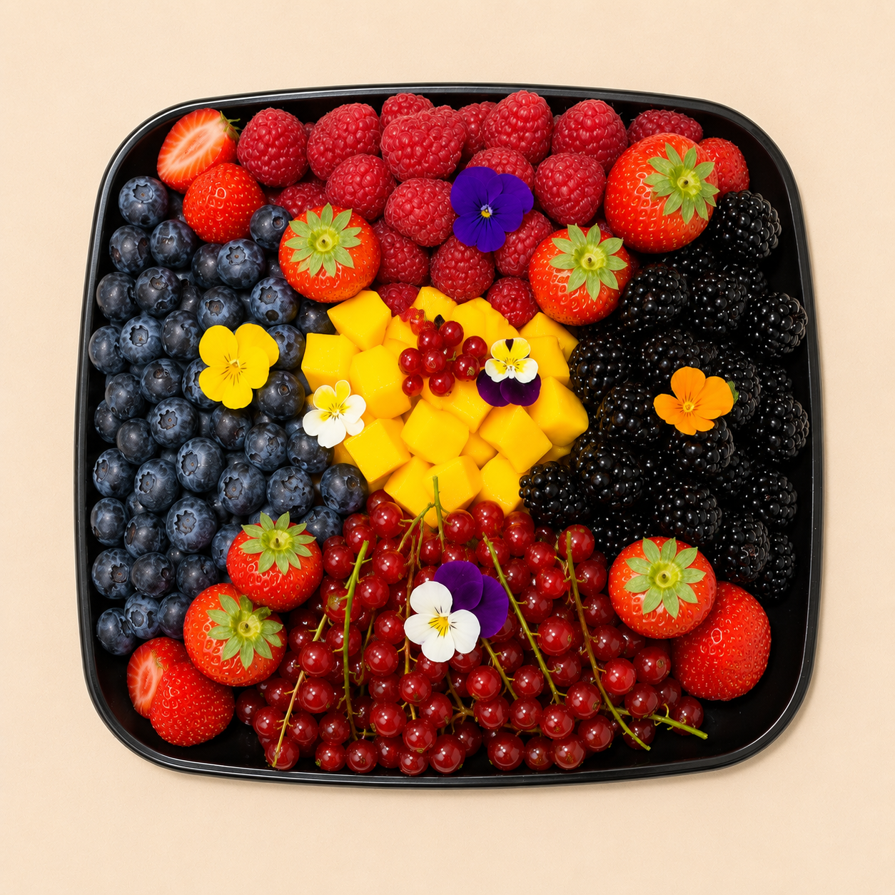 Plateau de fruits rouge