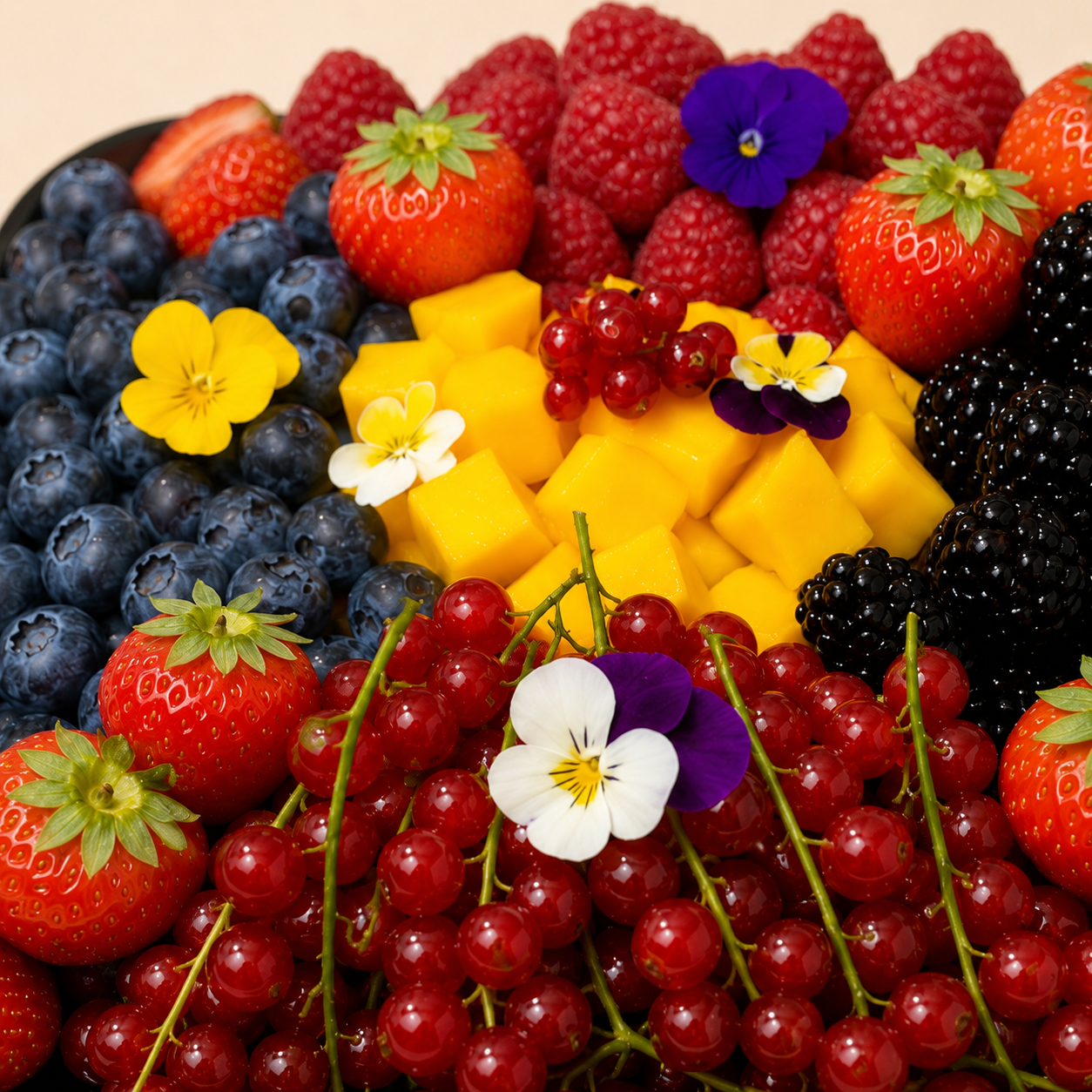 Plateau de fruits rouge