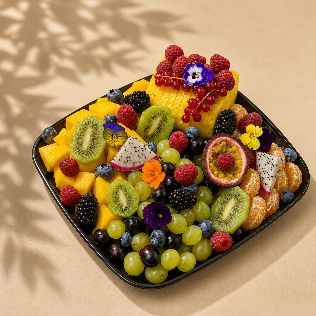 Plateau de fruits exotiques - 6 personnes 27cm x 27cm -