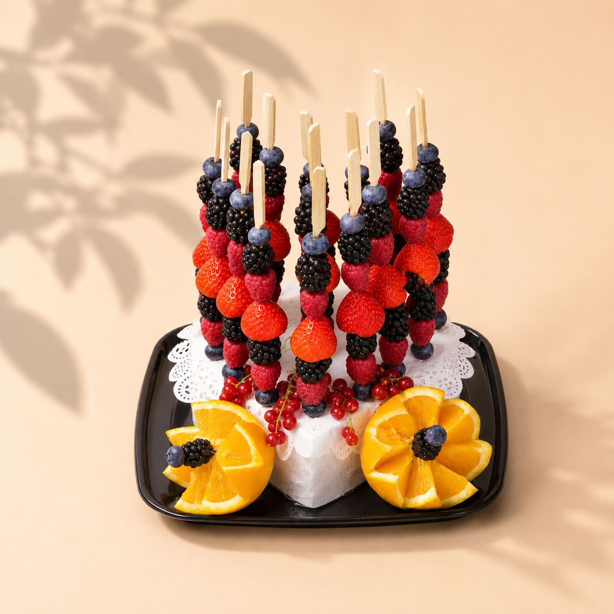 Brochettes fruits rouges