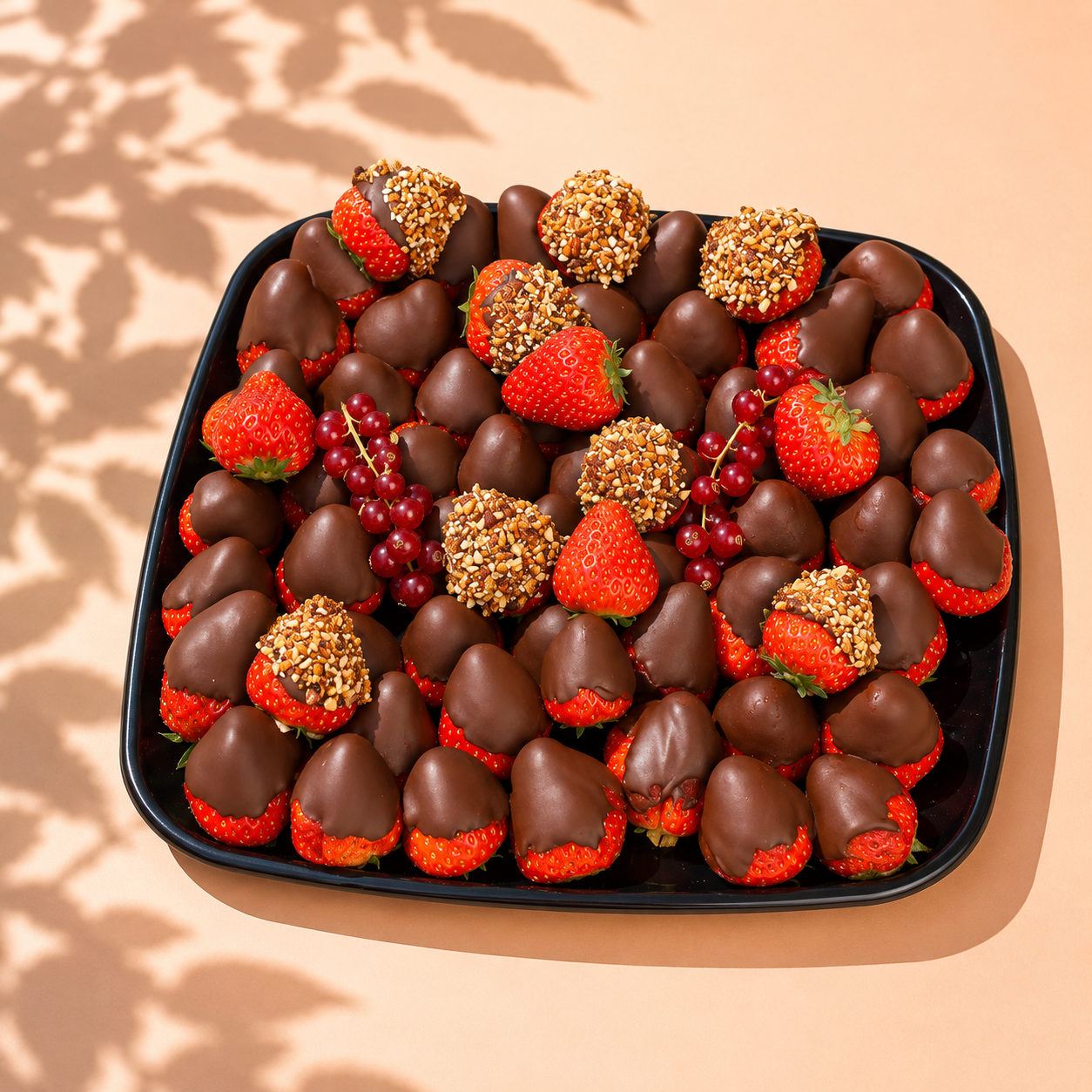Plateau de fraise chocolat