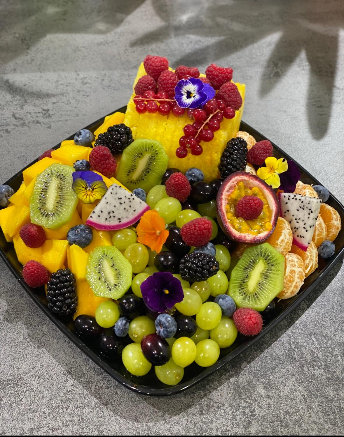 Plateau de fruits exotiques - 6 personnes 27cm x 27cm -